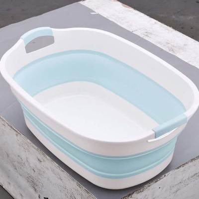 Collapsible Bathing Tub, Non-Slip Portable Folding Baby Bath Tub Foldable Shower Basin Collapsible Baby Bathtub for Infants Kids