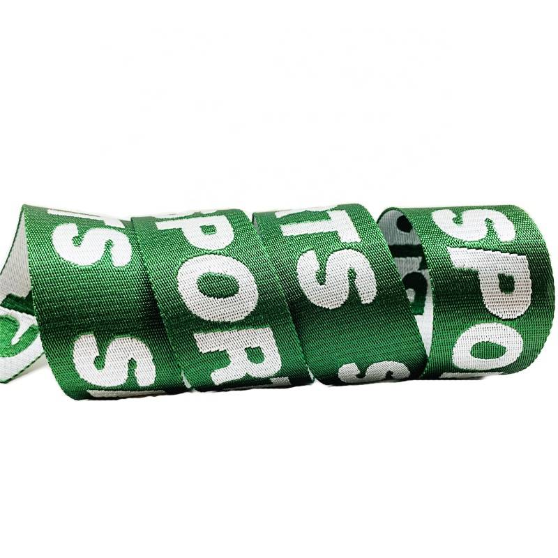 Small Moq 25mm Custom Polyester Printed Strip Bag Strap Polypropylene Jacquard Elastic Woven Webbing