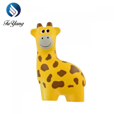 promotional gift print logo custom animal PU foam Giraffe Stress Ball