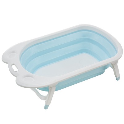 portable collapsible deep silicone foldable bathtub for baby 0-5 years