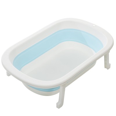 2020 Popular Style New plastic deep bathtub with temperature silicone infant folding baby bathtub